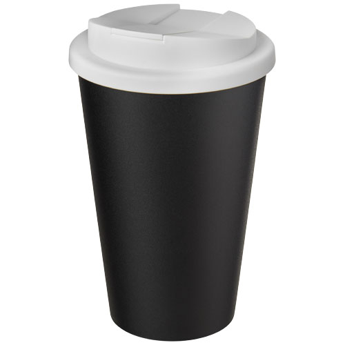 Gobelet recyclé personnalisé 350 ml Americano® Eco Blanc / Noir